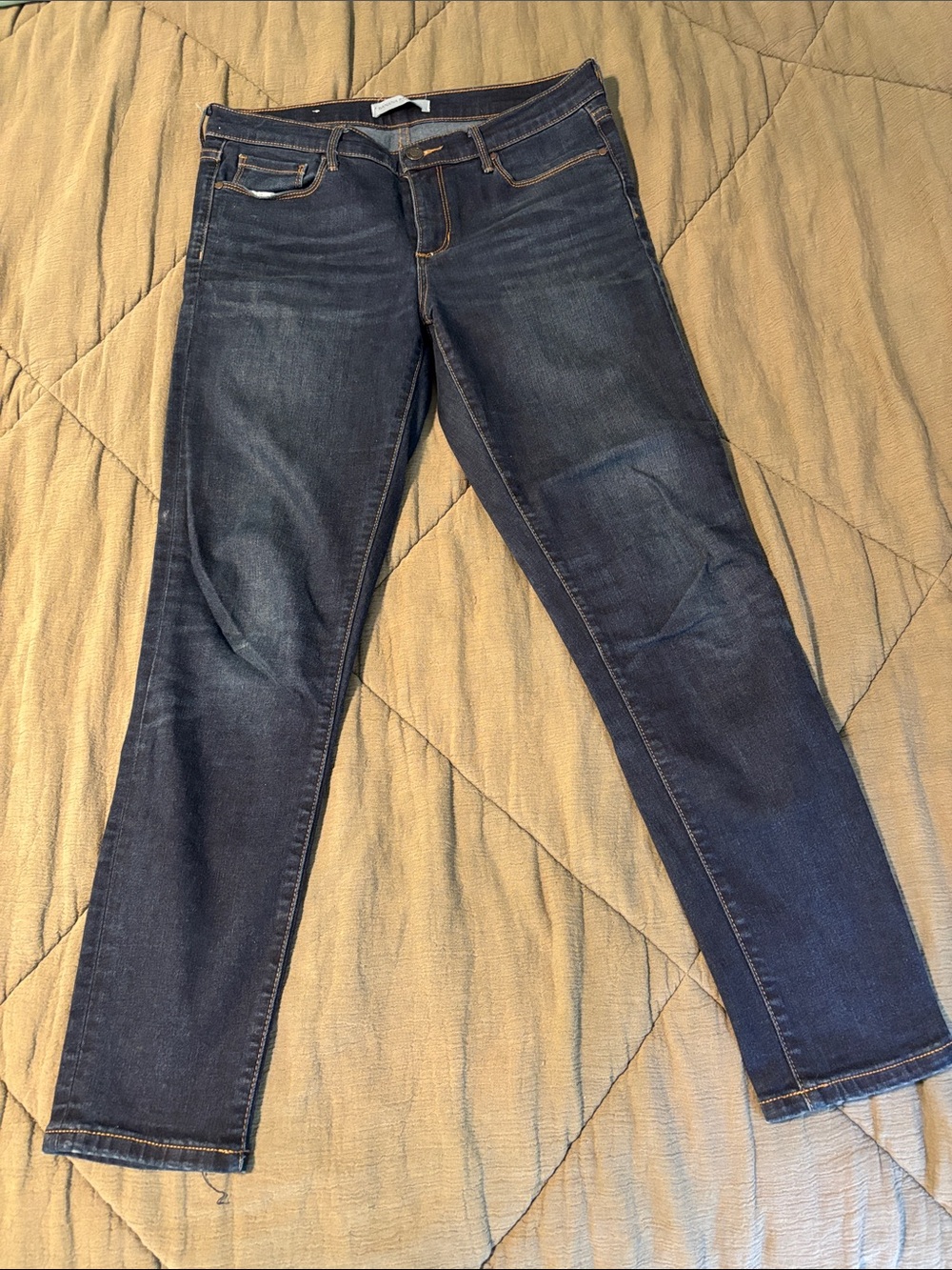 Banana Republic Premium Denim Dark Indigo Skinny Ankle Jeans - Size 29